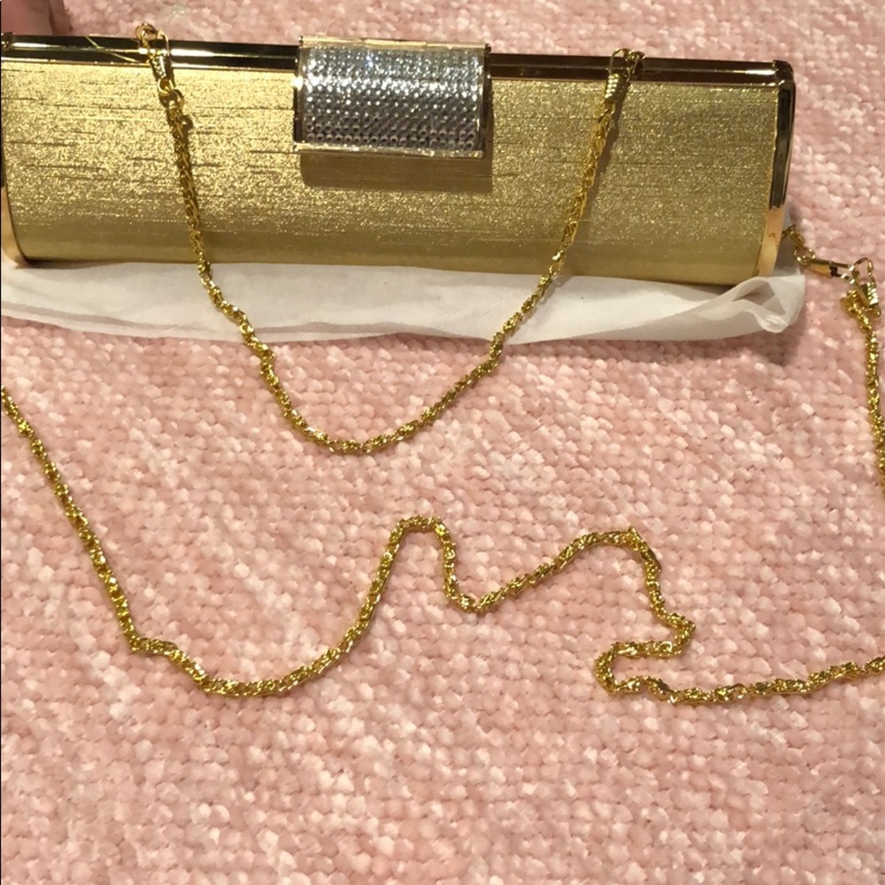 Gold one of a kind clutch never worn before